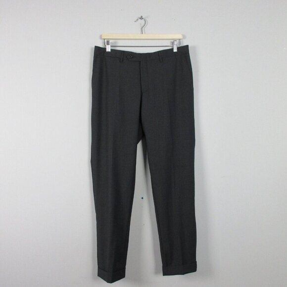 Lanificio Di Tollegno Wool Suit Set Men's Black Business Single Breasted 50 840 - Picture 9 of 16